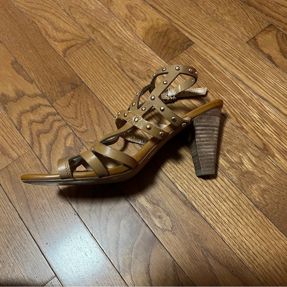 Franco Sarto Strappy Studded High Heel Shoes Sandals - Picture 6 of 12